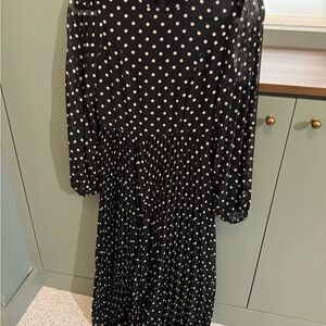 Zimmermann Black and White Polka Dot Long Sleeve Dress